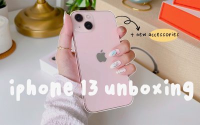 iphone 13 pink unboxing + cute accessories | camera test + iphone 12 pro max comparison | aesthetic✨
